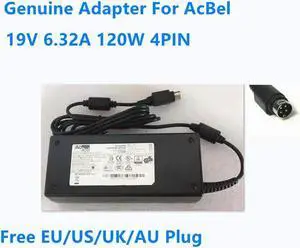OIAGLH 19V 6.32A 120W 4PIN AcBel ADC027 AC Power Adapter For Power Supply Charger