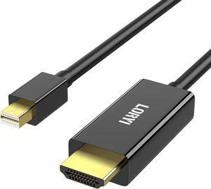 Mini Displayport to HDMI Cable Mini Display Port to HDMI(6ft/1.85m Male to Male) Mini DP (Thunderbolt 2 Compatible) to HDMI Cable for MacBook Air/Pro Surface Pro Projector and More-1080P