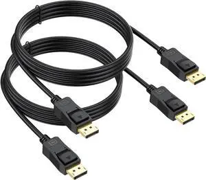 4K DisplayPort Cable 3FT 2-Pack Display Port to Display Port Cable for Monitor DP to DP Male to Male Adapter 4K@60Hz 2K@144Hz 1080P