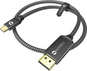 Warrky USB C to DisplayPort Cable (4K@60Hz, 2K/1440P@165Hz), [Aluminum Shell, Gold-Plated Plug] Thunderbolt 3/4 to Display Port Cord Compatible with MacBook Pro/Air, iPad Pro, Surface, Galaxy -3.3ft