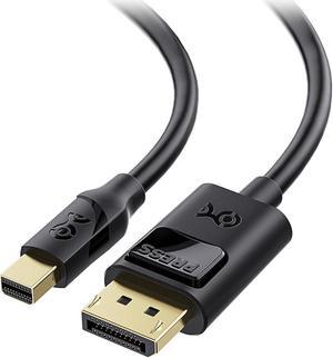 4K Mini DisplayPort to DisplayPort Cable (DisplayPort to Mini DisplayPort) in Black 6 Feet - 4K 60Hz 2K 144Hz Monitor Support Thunderbolt 2 Port Compatible