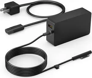 Surface Pro Charger 65W Surface Laptop Charger Compatible with  Surface Pro 9/8/7+/7/6/5/4/3/X Surface Laptop 5/4/3/2/1/Studio Surface Book 2/1 Surface Go 3/2/1 with 8.8ft Power Cord