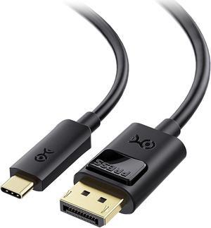 USB C to DisplayPort 1.4 Cable 6 ft Support 8K 60Hz / 4K 144Hz (USB-C to DisplayPort USB C to DP Cable) in Black - Thunderbolt 4 /USB4 /Thunderbolt 3 Compatible with MacBook Pro XPS