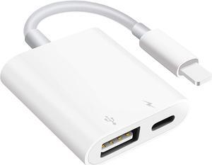 USB Camera Adapter with Charging Port Portable USB Female OTG Adapter Suitable for iPhone iPad iPad to USB Adapter Plug and Play Support Card Reader