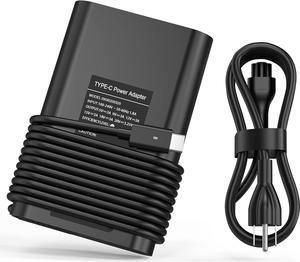 65W 45W USB Type C Laptop Charger for Latitude 7275 7410 7420 5285 5420 5289 5290 5520 XPS 13 9250 9350 9365 9370 9380 LA65NM190 LA65NM170 AC Adapter Power Supply Cord