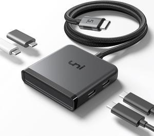 USB C Hub, uni 4 Ports USB C Splitter USB C to USB C Hub Multiport Adapter for Laptop, MacBook Pro/Air, iMac, iPad Pro, Dell, HP, Chromebook, and Samsung Galaxy S23/S22