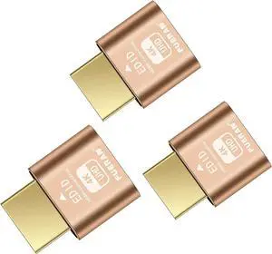 4K Dummy Plug Virtual Monitor Display Emulator Headless Display Adapter Supports up to 3840x2160@60-1080@120Hz HDMI-Compatible.Ethereum ETH ZEC BTC Mining(3 Pack)
