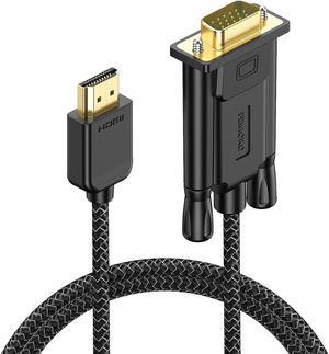 HDMI to VGA Cable 3ft HDMI-to-VGA Monitor Cable HDMI Adapter Cord (Male to Male) for Monitor Computer Laptop Desktop PC Projector HDTV and More