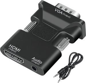 HDMI to VGA Adapter - Suitable for Laptops Old Computers Monitors Projectors - 3.5m Audio Adapter