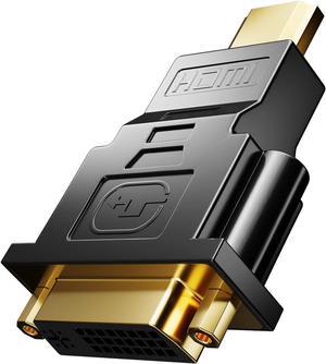 DVI to HDMI Adapter DVI Female to HDMI Male Adapter Bi-Directional DVI-I 24+5 Port Converter Gold-Plated Support 1080P 3D for PS3 PS4 TV Box Blu-ray Projector HDTV