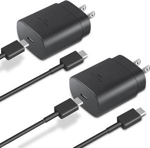 Type C Charger 2-Pack 25W Type C Super Fast Charging with 6ft Android Type C Phone Charger Cable for Samsung Galaxy S23 Ultra/S23/S23+/S22/S22 S21 S20 Ultra/S22+/S21+/ Ultra/S20/S20+