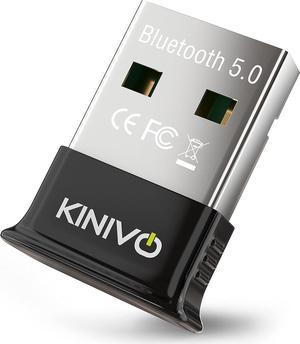 Kinivo USB Bluetooth Adapter for PC BTD500 (BT 5.0, Wireless Dongle Receiver for Windows 11/10/8.1/8, Raspberry Pi, Ubuntu) - Compatible with Laptops, Headsets, Speaker, Mouse, Keyboard, Printers