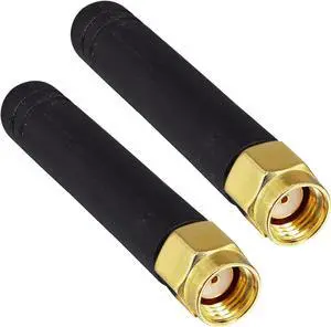 BOOBRIE 2 Packs Small Mini Dual Band WiFi 2dBi 2.4GHz 5GHz 5.8GHz MIMO RP-SMA Bluetooth Antennae for PC Computer Network Card FPV WiFi Bluetooth USB Adapter