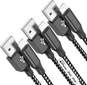 iPhone Charger  MFi Certified 3pack 10FT Long Lightning Cable Fast Charging High Speed Data Sync USB Cable Compatible iPhone 14/13/12/11 Pro Max/XS MAX/XR/XS/X/8/7 Plus and More