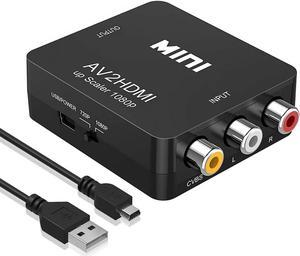 RCA to HDMI AV to HDMI Converter 1080P 4k Video Audio TV 3 RCA CVBS HDMI with USB Charging Cable