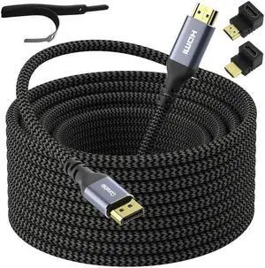 4K DisplayPort to HDMI Cable 10FT 4K@60Hz HDR High Speed Active Display Port to HDMI Cable UHD Converter Uni-Directional Braided Cord Support 4K@60Hz 2K@120Hz 1080P for HDTV Monitor Projector