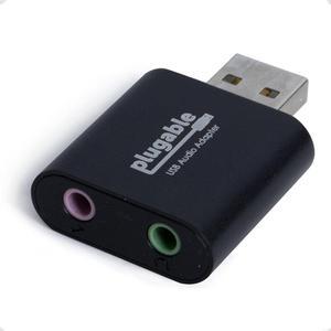 USB Audio Adapter with 3.5mm Speaker-Headphone and Microphone Jack Add an External Stereo Sound Card to Any PC Compatible with Windows Mac and Linux - Driverless