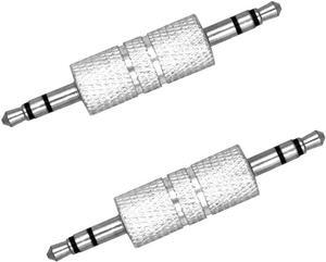 3.5 mm Male to Male Audio Connector 1/8 inch Audio Adapter Metal 3.5mm Jack to 3.5mm Jack Adapter. (2)