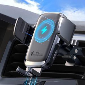 Wireless Car Charger 15W Qi Fast Charging Auto Clamping Car Charger Phone Holder Mount Cell Phone Holder Car Mount for iPhone 15 14 13 12 11 Pro Max Xs Galaxy S23 Ultra LG Google