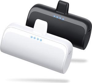 [2 Pack]Mini Portable Charger for iPhone 5200mAh 20W PD Fast Charging Power Bank for iPhone Ultra-Compact Battery Pack Travel Portable Phone Charger Compatible with iPhone 14 13 12 11 X 8 7 6 Series