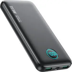 Portable Charger 10800mah,Slim 22.5W LCD Display Power Bank, Dual QC 4.0 PD Fast Charging Battery Pack, Phone Charger Compatible With iPhone 15/15 Plus/15 Pro/15 Pro Max/Android Phone/Samsung Galaxy