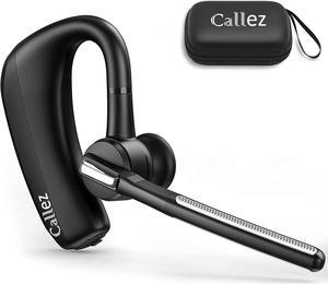 Bluetooth Headset for iPhone Android Cell Phone Bluetooth Earpiece V5.0 with CVC8.0 Dual Mic Noise Cancelling & Mute/Volume Buttons Hands-Free Wireless Headset for Trucker Business Office