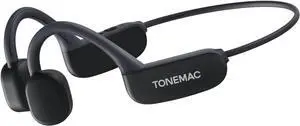TONEAMC K2 Bone Conduction Headphones - Wireless Open-Ear Bluetooth 5.3 Sports Earbuds with Mic for Running, Workouts, and Cycling - Sweatproof and Comfortable Fit