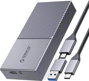 M.2 NVMe SSD Enclosure 40Gbps PCIe3.0x4 USB Type-C Aluminum Adapter NVMe 2280 M-Key(B+M Key) External Solid State Drive Case Compatible with Thunderbolt 3/4 USB3.2/3.1/3.0/Type C-M208-Gray