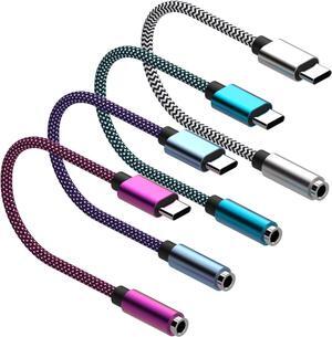 USB Type C to 3.5mm 4pack Female Headphone Jack Adapter: Type C to Aux Audio Cable Cord Compatible with  Galaxy S22+ S21 Ultra S20 S10 S9 Note 20 10 Google Pixel 6 Pro/5/4/3/2