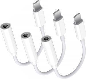 Headphone Adapter for iPhone Lightning to 3.5 MM Headphone Jack Adapter Aux Audio Adapter 3 Pack Dongle for iPhone Compatible for iPhone 14 13 12 11 Support IOS9.0 or Above