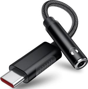 USB Type C to 3.5mm Audio Jack Headphone Adapter for Samsung S22 S21 S20 FE Galaxy Z Flip 3 Fold Note 20 Stereo Dongle USBC Aux Cable Cord for iPad Mini Air Pro OnePlus 9 8T Google Pixel 6 5