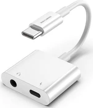 Headphone Adapter USB Type C to 3.5mm Headphone and Charger Adapter Compatible with Pixel 5 4 3 XL Galaxy S22 S21 S20 S20+ Note 20 Ipad Pro MacBook