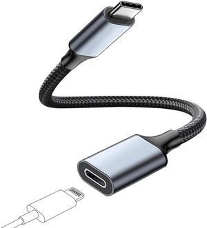 USB C to Lightning Audio Adapter Cable USB Type C Male to Lightning HiFi Audio Female Headphones Converter Fit with iPad Pro iPad Air MacBook Galaxy S23 S22 Pixel 7 6 Pro (Not Support Charging)