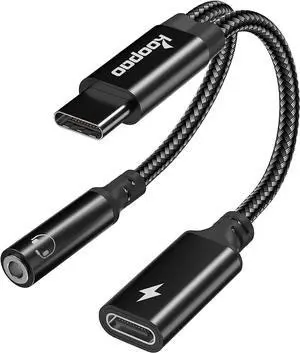 2 in 1 USB C to 3.5mm Headphone and Charger Adapter-USB C to 3.5 Headphone Jack Adapter USB C PD 3.0 Quick Charging Port 60W Fast Charge Cable compatible for sam-sung Galaxy S23 S23+ S23 Ultra