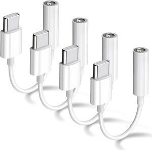 [4 Packs] USB Type C to 3.5mm Female Headphone Jack Adapter USB C to Aux Audio Dongle Cable Cord