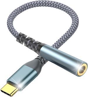 USB Type C to 3.5mm Female Headphone Jack Adapter Aux to USB C Headphone AdapterUSB C to Aux Audio Dongle Cable Cord Compatible with Samsung Galaxy S20 S22 Ultra S23 S21 5g A20 Pixel 4 4XL