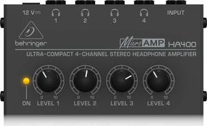 HA-400 Ultra Compact 4-Channel Stereo Headphone Amplifier