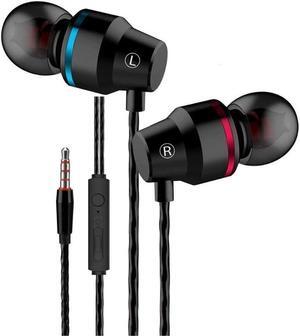 Metal Wired Earphone Professional in Ear Headset with Built-in Microphone 3.5mm in-Ear Wired Earphone Heavy Bass Sound Quality Music Sport Headset