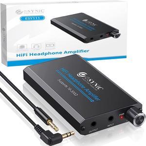Professional 16-300 Headphone Amplifier Portable Headphone Volume Amplifier Rechargeble Headphone Amp Desktop Amp With 3.5mm Jack & A Two-stage Gain Switch for MP3 MP4 Phones and Computers etc
