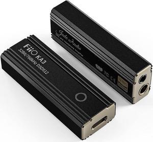 JadeAudio KA3 Headphone Amps Tiny Amplifier USB DAC High Resolution Supports 32bit/768kHz and DSD512 Headphone Outputs 3.5mm/4.4mm for Smartphones/Laptop/PC/Players