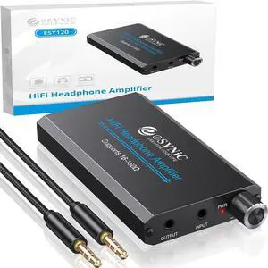 Professional 16-150 Headphone Amplifier Portable Headphone Volume Amplifier Rechargeble Headphone Amp with 3.5mm Jack & a Two-Stage Gain Switch for MP3 MP4 Phones and Computers etc