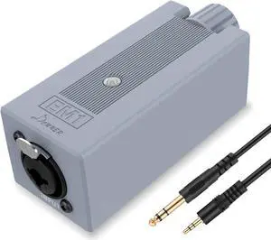 EM1 Rechargeable Portable Personal in-Ear Monitor Amplifier Analog Headphone Amplifier Stereo Headphone Earphone Amp Volume Control Audio Booster with XLR and TRS Input 3.5mm Output Jack