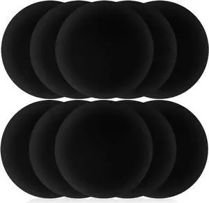 Ear Cushions Ultra Soft Foam Cover 60mm - 2.4 inch Replacement for Most Standard Size Office Telephone Headsets Headphones Earphones Earbuds (Black) 10 Pack