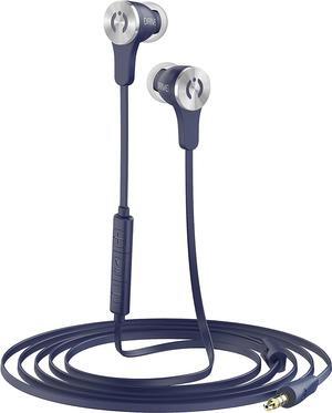 Drive Premium Headphones Wired Earbuds with Microphone Best for Computer Gaming Android Phones Corded Earphones with mic Airplane Travel Case Ear Buds Plug in 3.5mm cord Flagship Blue