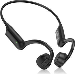 Bone Conduction Headphones Wireless Headphones Bluetooth 5.3 Open Ear Headphones with Microphones 7H Playtime Sweatproof Sport Headset for Running Cycling Driving Hiking