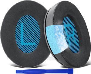 Cooling-Gel Earpads Cushions for Bose Headphones Replacement Ear Pads for Bose QuietComfort 15 QC15 QC25 QC2 QC35/Ae2 Ae2i Ae2w/SoundTrue & SoundLink Around-Ear & Around-Ear II (Blue&Black)