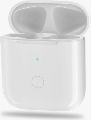 Wireless Charging Case Replacement Compatible with Airpods 1st & 2nd Generation Charger Cases with Quick-Pairing Sync Button Only for Airpods 1 2 Gen NO Earbuds White
