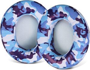 Sinowo Ear Pads Replacement Earpads Compatible for Beats Studio 2 Studio 3 Wireless Headphones Ear Cushions with Noise Isolation Memory Foam Soft Protein Leather(Camo Blue)