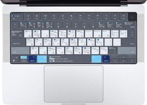 macOS Shortcuts Keyboard Cover for MacBook Pro 14 inch A2779 A2442  MacBook Pro 16 inch A2780 A2485 MacBook Air 153 136 A2941 A2681 MacBook Air 15 inch Keyboard Skin Protector White Blue