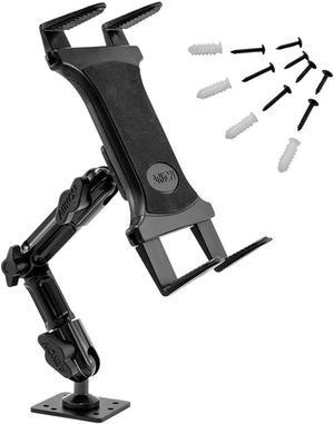 Mounts - Heavy-Duty Tablet Mount | Secure Drill Base for Cars Walls and Tables | Adjustable Arm Ensures Perfect Positioning | Universal Tablet Stand and Holder | Great for iPad Wall Mount